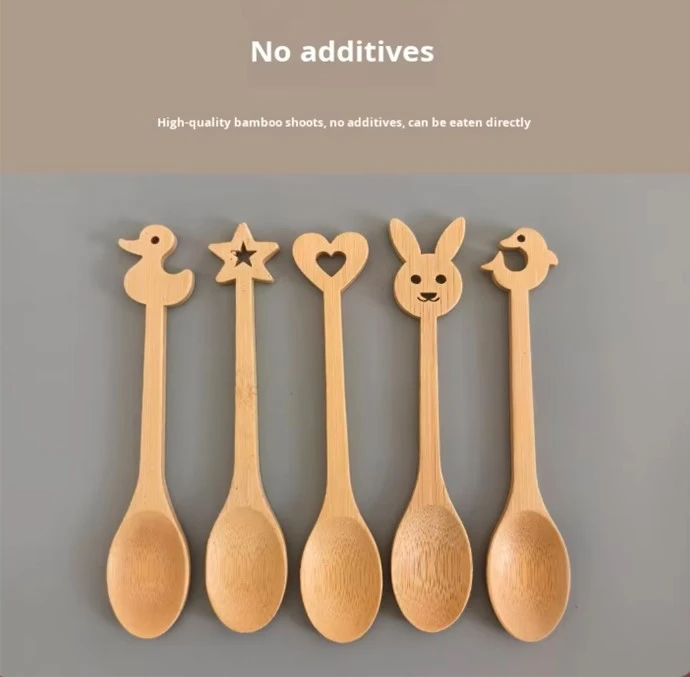 cuteccartoon bamboo spoon. cuteccartoon bamboo spoon.