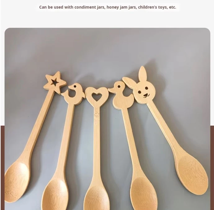 bamboo spoon . bamboo spoon .